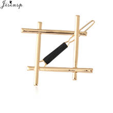 Jisensp Simple Geometric Style Square Hollow Out Cute Updo Hairclips Fashion Barrette for Women Jewelry Gift Hair Accessories 2024 - buy cheap