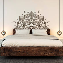 Виниловая настенная наклейка для спальни с изголовьем кровати в богемном стиле 2024 - купить недорого