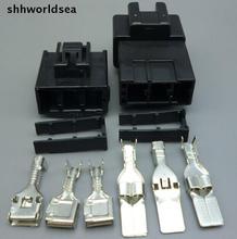 Shhworldsea 4/10/50/100 conjuntos de 3 Pin 7.8mm Conector Elétrico do carro auto Fio Conector Plug Masculino feminino tomada Para Toyota 2024 - compre barato