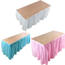 1pcs DIY Plastic Table SKirt Cover Tableware Skirt For Birthday Baby Shower Wedding Home Banquet Party Decoration Home Textile 2024 - buy cheap