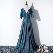 Vestidos de Noche largos de encaje elegantes de belleza de la señora de la graduación de la fiesta Formal de 2020 vestidos de una línea de fiesta 2024 - compra barato