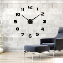 Hot Sale 3D DIY Wall Clock Modern Design Saat Reloj De Pared Metal Art Clock Living Room Acrylic Mirror Watch Horloge Murale 2024 - buy cheap