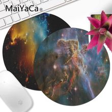 Mouse pad redondo para jogos maiyaca galaxy, tapete com mouse pad confortável para mouse de escritório 2024 - compre barato