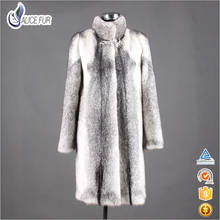 ALICEFUR Winter Women Mink Fur Coat 90cm Length Natural Color 100% Real Fur Outerwear Long Full Sleeve Stand Collar Fur Jacket 2024 - buy cheap