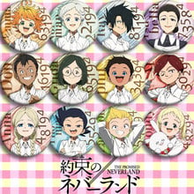 The Promised Neverland Cosplay Yakusoku no Neverland Emma Norman Cosplay Bedge Cartoon Backpack Bags Badges Button Brooch Pin 2024 - buy cheap