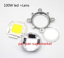 100 W Branco Warm white 10000 K 20000 k 30000 k azul Royal/azul levou chip + 44mm Lens + Refletor bracket para diy levou kit