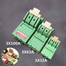 2pcs Three Single-phase High -power Switch Copper Knife Switch Open Load 3*32A 3*63A 3*100A 380V 2024 - buy cheap