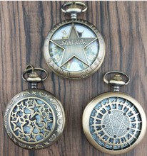 Saint Seiya Fashion Clock Five-pointed Star Compass Dial Quartz Pocket Watch Analog Pendant Necklace Chain Gifts for Boy Girl 2024 - buy cheap