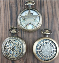 Saint Seiya-Reloj de moda con estrella de cinco puntas, reloj de bolsillo de cuarzo, colgante analógico, collar, cadena, regalos para niño y niña 2024 - compra barato