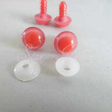 300pcs new red pink 12mm round shape safety toy eyes with white washer/#yd 2024 - buy cheap