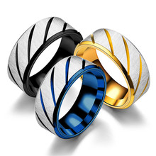 Men's Titanium Steel Ring Mirror Polishing Jewelry Anniversary Engagement Wedding Promise Ring Valentine's Day Gift 2024 - buy cheap