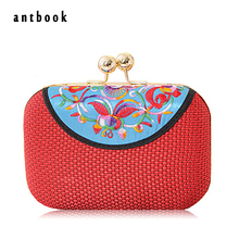 Freeship New 2016 Women's vintage ethnic style embroidery clutch evening bag / girls coin Purse chain Shoulder Messenger Bag 2024 - buy cheap