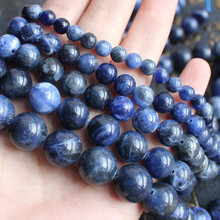 Natural Smooth Sodalite Stone 4-20mm Round Beads 15" BeadsFor DIY Jewelry Making !We provide mixed wholesale for all items! 2024 - buy cheap