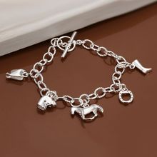 wholesale silver plated bracelet,925 fashion Silver jewelry charm bracelet chain Bracelet for women/men SB074 2024 - buy cheap