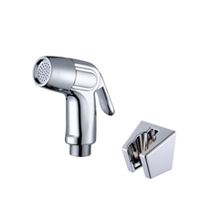 1P Chrome ABS Wc Handheld Bidé Pulverizador Shattaf Fralda de Pano Anal Enema Chuveiro com Suporte 2024 - compre barato