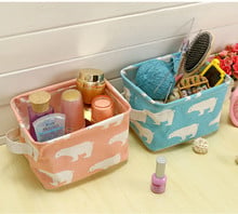 1PC Cotton Linen Creative Toy Clothes Storage Basket Bra Necktie Socks Organizer Cosmetic Phone Charger Storage Bag Bins OK 0461 2024 - buy cheap