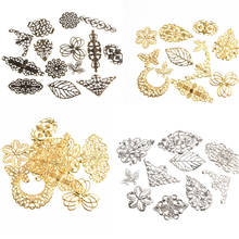 50PCS Mixing Shape Gold/Brown/Silver Color Filigree Wrapped Metal Connector DIY Charm Earrings Necklace Pendant Jewelry Making 2024 - buy cheap