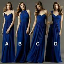 Royal blue New Custom color & Size! Sweet 4 style long Bridesmaid Dresses colors wedding dress, Prom party dress women Plus size 2024 - buy cheap