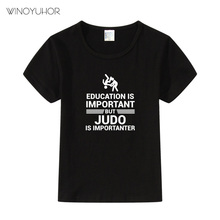 Education Important But Judo Is Importanter Funny T Shirt Baby Boys Girls Summer Casual Tops T-shirt Kids Clothes 2024 - buy cheap