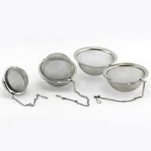 3 Sizes Stainless Steel Mesh Ball Tea Coffee Filter Mesh Infuser Chained Lid Ball Style Strainer Tool 2024 - buy cheap
