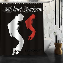 Nova personalizado michael jackson cortinas de chuveiro poliéster banheiro à prova dwaterproof água banho cortina tamanho 150x180cm165x200cm180x200cm 2024 - compre barato