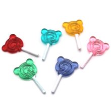 3Pcs 1:12 Scale Bear Shape Lollipop Simulation For Dollhouse Miniature Toy Doll Mini Resin Food Kitchen Livingroom Supplies 2024 - buy cheap