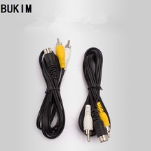 BUKIM 3Pin For Sega Genesis 2 Audio Video AV Cable Cord RCA Cable for Mega Drive MD 2 Black 2024 - buy cheap