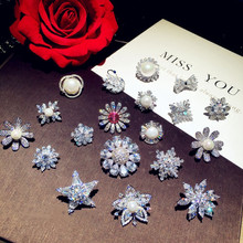 Brooches For Women Snowflake Cubic Zirconia Flower Boutonniere Temperament High Quality Collar Shirt Scarf Pin Fine Jewelry 2024 - buy cheap