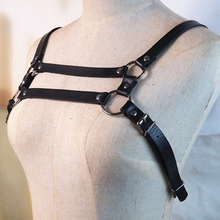 Fashion Punk Harajuku Body Garters Faux Leather Bondage Cage Sculpting Harness Big O Ring Shoulder Belt Straps Suspenders Belt 2024 - buy cheap