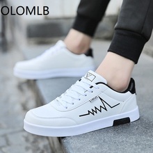 NEW Men Shoes Spring Autumn Casual Leather Flat Lace-up Low Top White Male Sneakers Skateboard Sneakers Travel shoes 2024 - compre barato