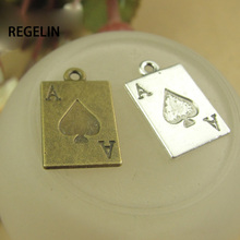 REGELIN-Colgante Retro de Bronce Antiguo, aleación de Zinc, 50 Uds., 17x12MM, pulsera, collar, accesorios de joyería de Metal 2024 - compra barato