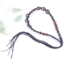 Vintage knitted braided weaving waist belts for women tassel hollow waist rope for knot female ladies ceinture femme straps 2024 - buy cheap