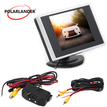 Monitor de cámara de marcha atrás Auto TV sensor de aparcamiento 2IN1 Monitor de marcha atrás Monitor de coche 3,5 pulgadas TFT 3IN1 2024 - compra barato