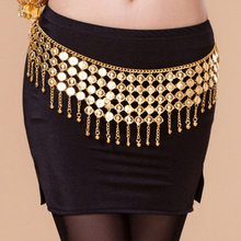 Tribal Coin Belt Belly Waist Chain Metal Coins Hip Scarf Gypsy Gold and Silver Color 2024 - buy cheap