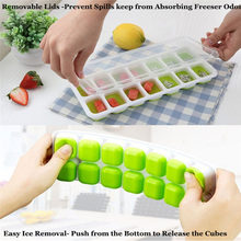 Silicone With Lid Ice Tray Refrigerated Food Grade Ice Grid Mold Baby Food Supplement Box Ice Tray Ice Cream Mold 2024 - buy cheap