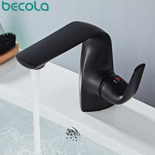 Becola матовый никелевый черный смеситель для раковины для ванной комнаты Смеситель для ванной комнаты хромированный смеситель для холодной и горячей раковины 2024 - купить недорого