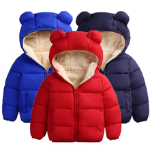 Jaqueta grossa de lã para bebês, casaco para crianças com capuz, roupa grossa de inverno e outono para crianças pequenas 2024 - compre barato