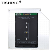 TISHRIC-carcasa de disco duro NGFF M.2 M2 2nd HDD Caddy de 9,5mm SATA 3 Optibay, adaptador de DVD HDD 2,5 SSD, funda para portátil 2024 - compra barato