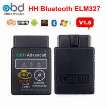 Ferramenta de diagnóstico avançada hh obd elm327 v1.5, scanner, bluetooth 327, pequeno, windows, torque, hardware 1.5, obd ii 2024 - compre barato