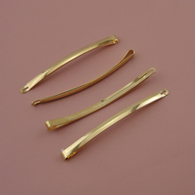 10PCS 5mm*9.0cm Golden Curved Plain Metal Long Bobby Pins,hair slide barrettes womens side clips Lead Free,Nickle Free 2024 - buy cheap
