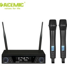 ACEMIC EX-200 UHF двухканальный 600-928 МГц беспроводной микрофон система для сцены караоке клубов и музыки ручной микрофон 2024 - купить недорого