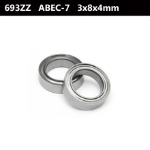 10pcs 693ZZ Deep groove ball bearing,bearing steel 3X8X4 mm 693 2Z High Speed ABEC-7 2024 - buy cheap