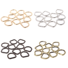 Hot New 10 Pcs 2cm Metal Handbag Leather Bag Purse Strap Belt D Ring Buckle Clasp Bag Accessories for DIY Craft Replacement 2024 - buy cheap