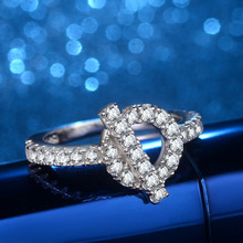Anillo de simulación con Micro incrustaciones para mujer, joyería Simple, anillo de compromiso de amor, regalo de cumpleaños, símbolo de boda de circonita 2024 - compra barato