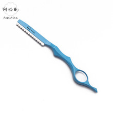 17.5cm 10Pcs AQIABI Haircut Machine Professional Sharp Barber Razor Blades Hair Razor Hair Cut Cutter Knife Slimming Salon Tools 2024 - buy cheap