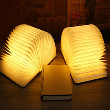 LED Booklight For Night Portable USB Rechargeable Night Light Foldable Wooden Book Lamp Desk Lamp Hot Sale For Home Decoration 2024 - buy cheap