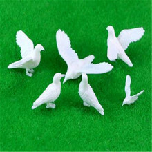 100pcs/lot  plastic Birds Small figure Toy model dove bird of peace ho n  OO model train OO scale railway modeling 2024 - buy cheap
