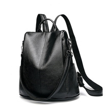 Women Multifunction Backpack Genuine Leather Casual Shoulder Bag Large Capacity Backbag Female Zipper School Bag Travel Bag C643 2024 - buy cheap