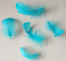 20 Pcs Sky Blue Color 5-8 Cm Real Natural Goose Feathers Plumes For Wedding Hat Headwear Accessories Crafts Making Decorations 2024 - buy cheap