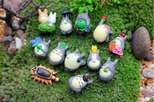 Миниатюры Totoro 12 шт./лот для мини сада, сказочное украшение для сада, полимерные фигурки, поделки «сделай сам», микро-ландшафт KS 011 2024 - купить недорого